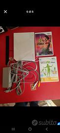 nintendo wii con due dischi per ballo e fitness 