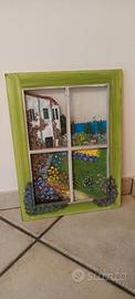 quadro dipinto in vetro