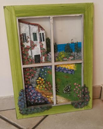 quadro dipinto in vetro