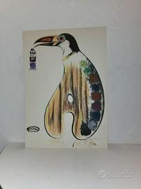 Litografia acquerellata a mano di R. Pelagatti