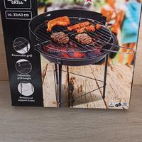 barbecue tondo con griglia 