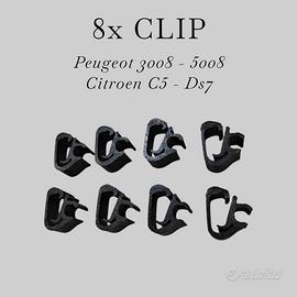 8x clip  tubo braccio tergicristallo Peugeot 3008