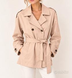 trench beige NUOVO taglia L