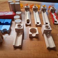 pista biglie in legno