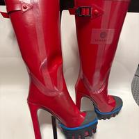 Stivali Eros Flame Red-Oro Versace