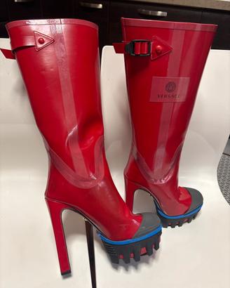 Stivali Eros Flame Red-Oro Versace