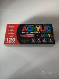 GuangNa 120 pennarelli acrilici. Nuovi, sigillati.