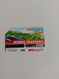 Scheda Telefonica Roberto Baggio Inter Panini