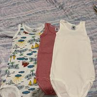 13 body Petit Bateau senza manica  36m/95 cm