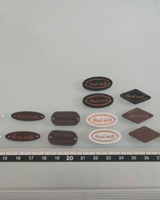 Etichette targhette Handmade in legno x creazioni