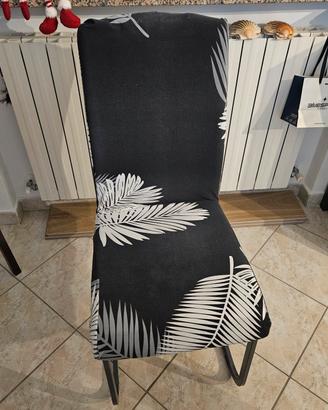 sedia curva di design  in ecopelle grigia