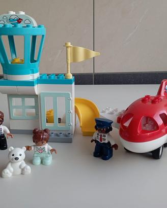 LEGO Duplo 3 set: aeroporto, pompieri, spazzino