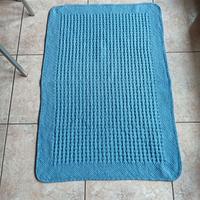 Tappeto in cotone per bagno, cameretta, azzurro