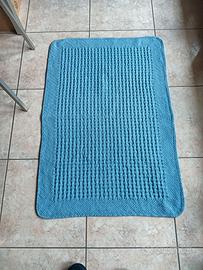 Tappeto in cotone per bagno, cameretta, azzurro