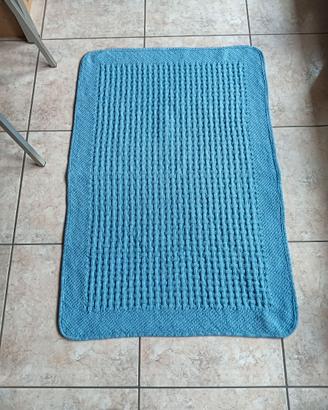 Tappeto in cotone per bagno, cameretta, azzurro