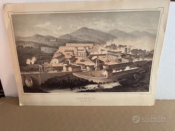 Rara Litografia 1851 - Palazzo Larderello (PI)