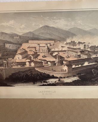 Rara Litografia 1851 - Palazzo Larderello (PI)