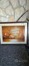 Vecchio quadro ad olio 60x50 firmato Roti 