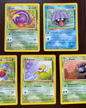 Lotto 5 carte Pokémon Set Jungle Fossil italiano p