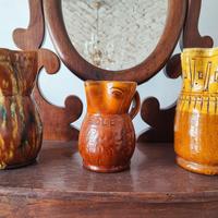 Tre antiche brocche Pugliesi Grottaglie ceramica