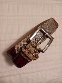 Cintura in pelle pitone