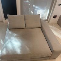 Poltrona a due posti Minotti, rivestito in grigio