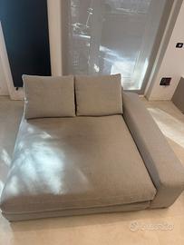 Poltrona a due posti Minotti, rivestito in grigio