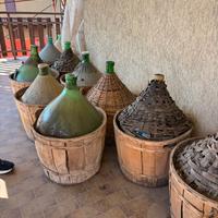 DAMIGIANE in legno e vetro