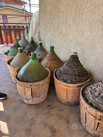 DAMIGIANE in legno e vetro