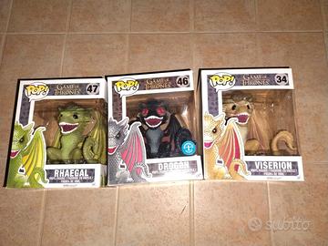 Funko pop trono di spade drogon rhaegal viserion