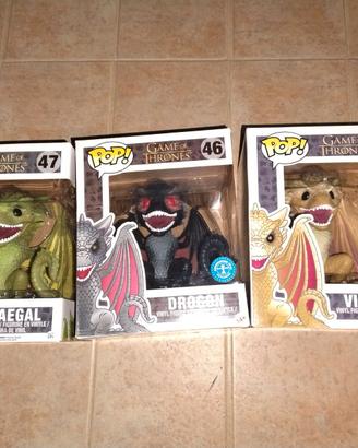 Funko pop trono di spade drogon rhaegal viserion