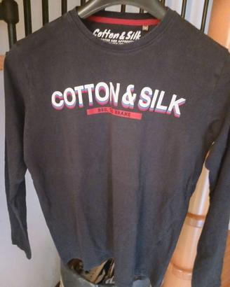 Maglietta M/L nera marca Cotton & Silk tg.M