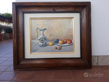 Dipinto a olio natura morta
