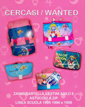 Zaino, cartella e cestini asilo Sailor Moon