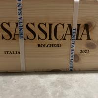 Sassicaia anno 2021 cassetta legno 100 punti RP