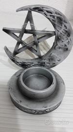 Porta candela luna e stella