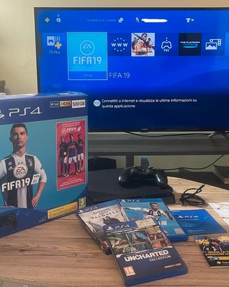 Play station Slim 500gb + 3 giochi