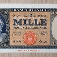 Banconota 1.000 Lire Italia (Medusa) 25/09/1961