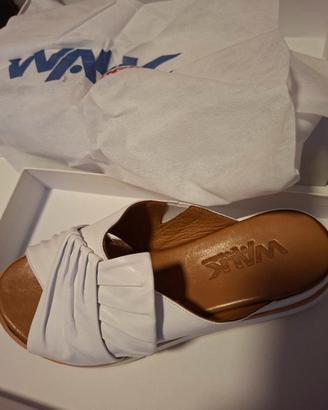 Ciabatte Melluso  Walk NUOVE pelle bianco 38