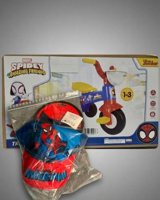 Spidey Marvel: triciclo + cappellino e occhiali