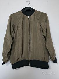 Bomber double face verde oliva e nero Zara