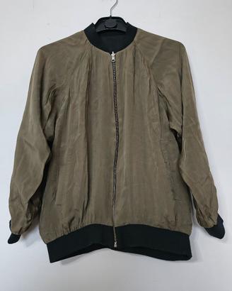 Bomber double face verde oliva e nero Zara