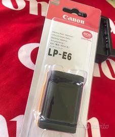 canon lp-e6 Batteria+lc-e6e caricabatterie