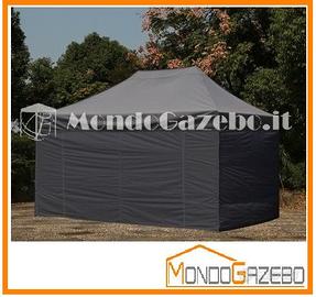 gazebo 3x4,5 pieghevole acciaio 4cm mercati fiere