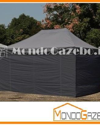 gazebo 3x4,5 pieghevole acciaio 4cm mercati fiere