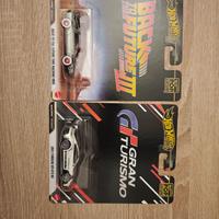 hot wheels  premium porsche 911 e delorean