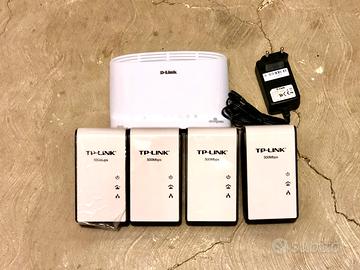 Kit Powerline DLink 4x500Mbps + switch