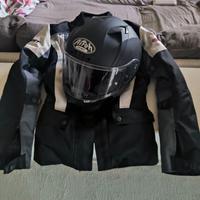 Completo moto giacca Befast S + casco Airoh XS