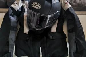 Completo moto giacca Befast S + casco Airoh XS