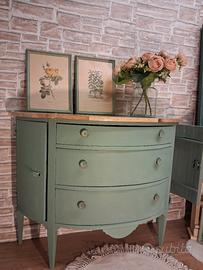 cassettiera vintage legno massiccio